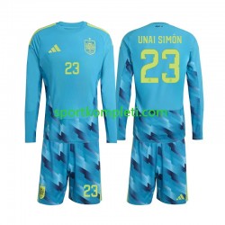 Španjolska Vratar Djeca Domaći Nogometni Dres Unai Simon 23 World Cup 2026 Dugi Rukavi