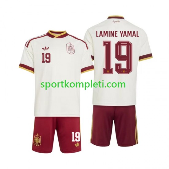 Španjolska Djeca Gostujući Nogometni Dres Lamine Yamal 19 World Cup 2026 Kratki Rukavi