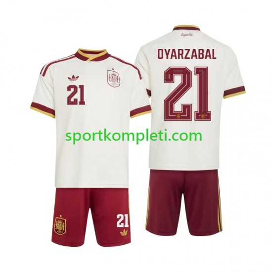 Španjolska Djeca Gostujući Nogometni Dres Mikel Oyarzabal 21 World Cup 2026 Kratki Rukavi