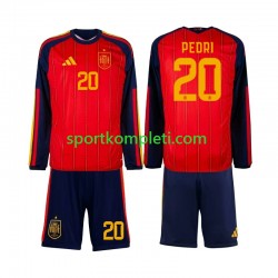 Španjolska Djeca Domaći Nogometni Dres Pedri 20 World Cup 2026 Dugi Rukavi