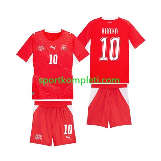 Švicarska Djeca Domaći Nogometni Dres Granit Xhaka 10 World Cup 2026 Kratki Rukavi