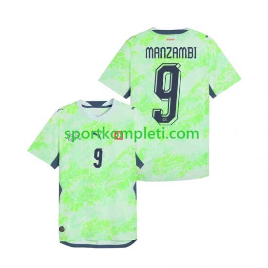 Švicarska Muškarci Gostujući Nogometni Dres Johan Manzambi 9 World Cup 2026 Kratki Rukavi