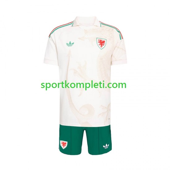 Wales Djeca Gostujući Nogometni Dres World Cup 2026 Kratki Rukavi