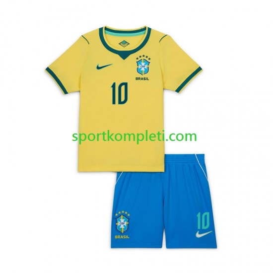 Brazil Djeca Domaći Nogometni Dres Vinicius Junior 10 World Cup 2026 Kratki Rukavi