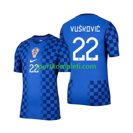 Hrvatska Muškarci Gostujući Nogometni Dres Luka Vuskovic 22 World Cup 2026 Kratki Rukavi