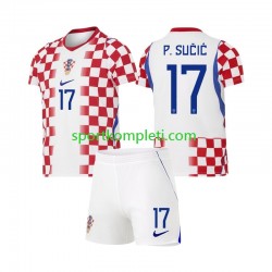 Hrvatska Djeca Domaći Nogometni Dres Petar Sucic 17 World Cup 2026 Kratki Rukavi