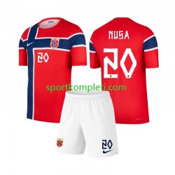 Norveška Djeca Domaći Nogometni Dres Antonio Nusa 20 World Cup 2026 Kratki Rukavi