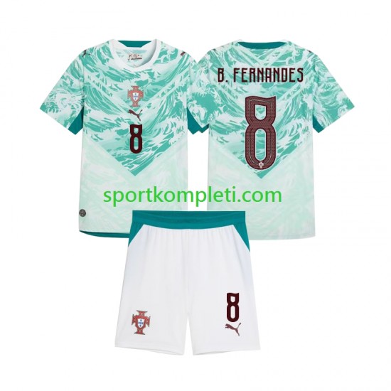 Portugal Djeca Gostujući Nogometni Dres Bruno Fernandes 8 2026 2027 Kratki Rukavi