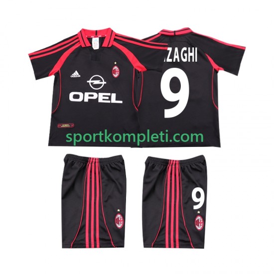 AC Milan Retro Djeca Treći Nogometni Dres INZAGHI 9 2000 2001 Kratki Rukavi