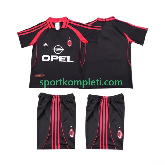 AC Milan Retro Djeca Treći Nogometni Dres 2000 2001 Kratki Rukavi