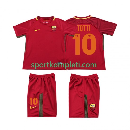 Roma Retro Djeca Domaći Nogometni Dres Totti 10 2017-2018 Kratki Rukavi