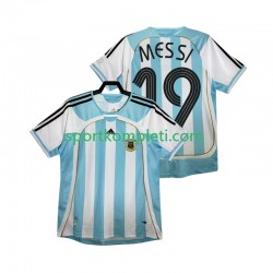 Argentina Retro Muškarci Domaći Nogometni Dres MESSI 19 2006 Kratki Rukavi