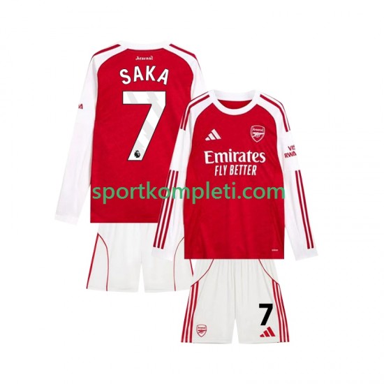 Arsenal Djeca Domaći Nogometni Dres Bukayo Saka 7 2025-2026 Dugi Rukavi