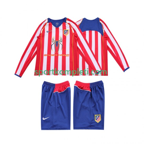 Atlético Madrid Retro Djeca Domaći Nogometni Dres 2004 2005 Dugi Rukavi