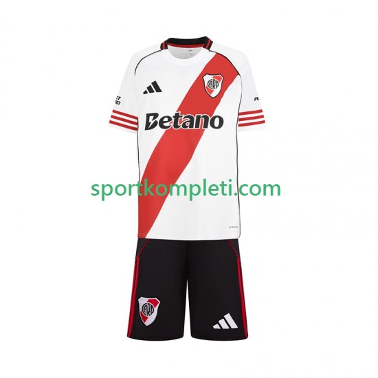 River Plate Djeca Domaći Nogometni Dres 2025-2026 Kratki Rukavi
