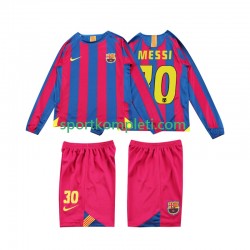 FC Barcelona Retro Djeca Domaći Nogometni Dres Lionel Messi 10 2005 2006 Dugi Rukavi