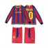 FC Barcelona Retro Djeca Domaći Nogometni Dres Lionel Messi 10 2010 2011 Dugi Rukavi