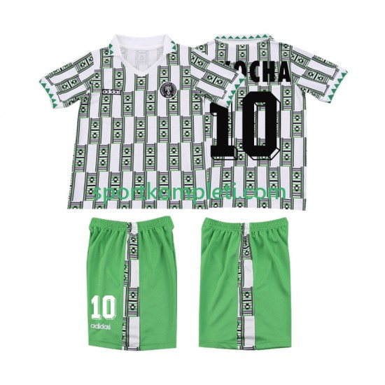 Nigerija Retro Djeca Gostujući Nogometni Dres OKOCHA 10 1994 Kratki Rukavi
