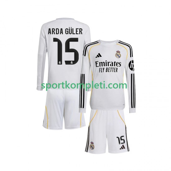 Real Madrid Djeca Domaći Nogometni Dres Arda Guler 15 2025-2026 Dugi Rukavi