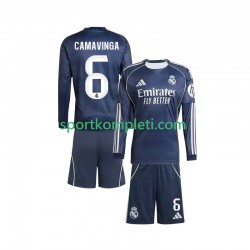 Real Madrid Djeca Gostujući Nogometni Dres Camavinga 6 2025-2026 Dugi Rukavi