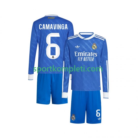 Real Madrid Djeca Treći Nogometni Dres Camavinga 6 2025-2026 Dugi Rukavi